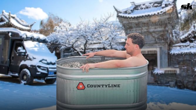 "I thought you were getting baptized for a second" - Astros star Alex Bregman makes a splash with cold therapy dip, fans leave jokes on thin ice