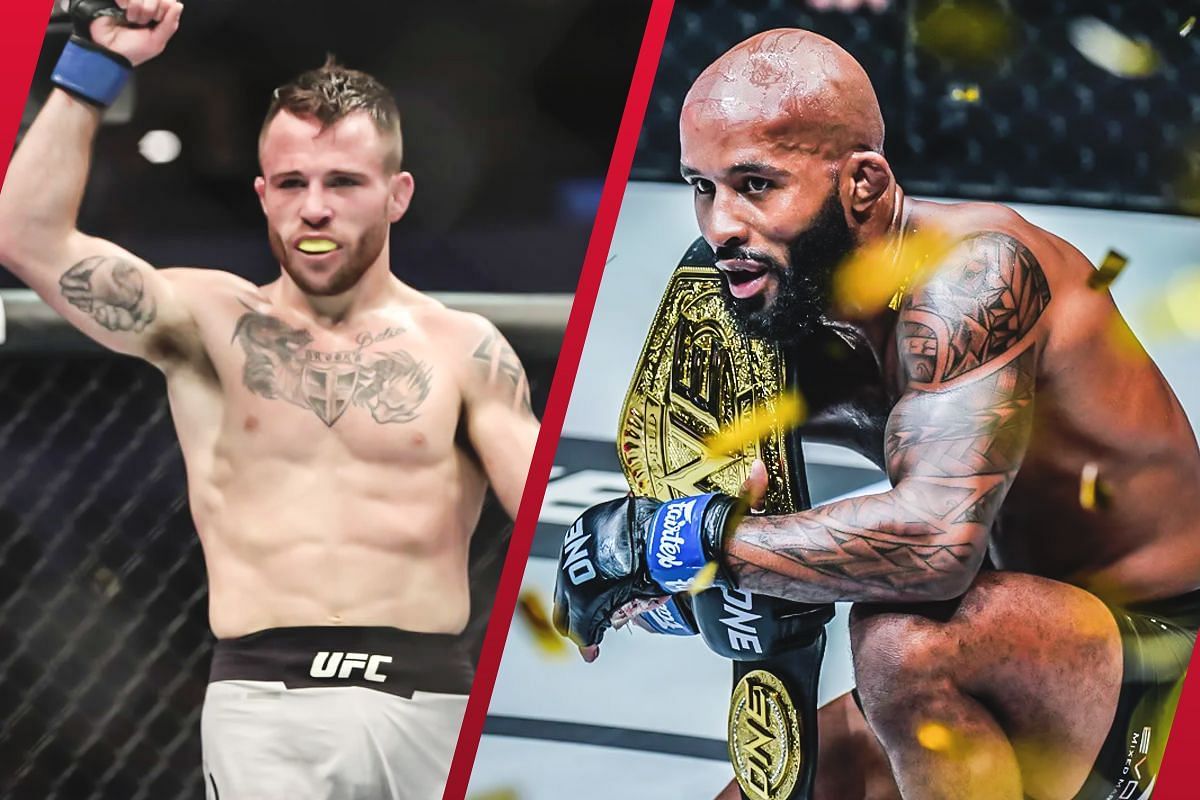 ONE strawweight MMA world champion Jarred Brooks (L) has called out his flyweight counterpart Demetrious Johnson (R) in an all-champion clash. -- Photo by ONE Championship