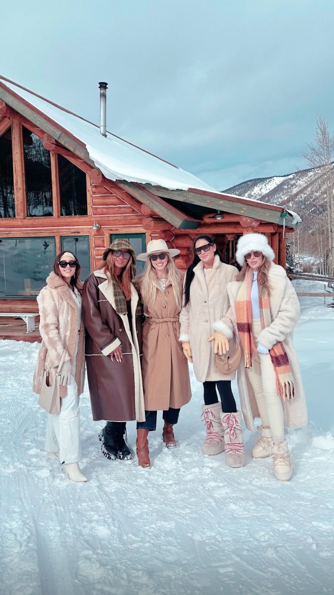 Kayla Nicole and Claire Kittle with friends in Aspen