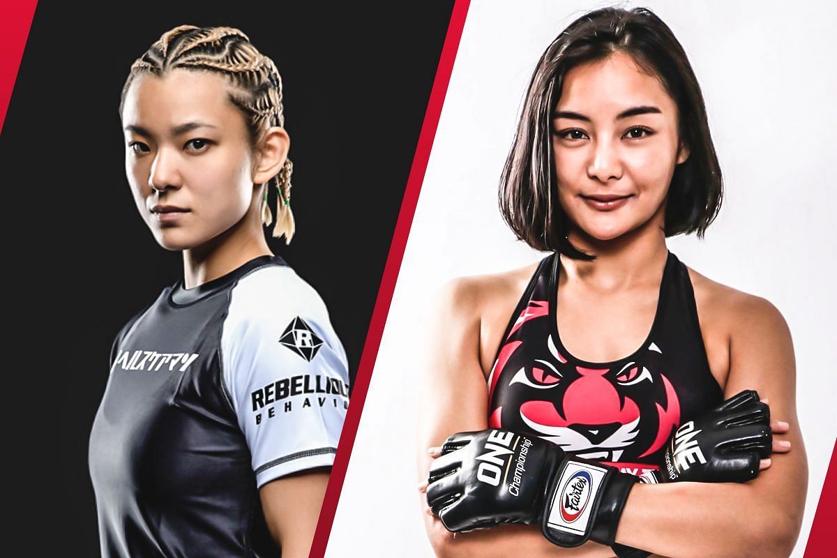 ONE Championship recently uploaded a video on Instagram of the impressive submission victory of Japanese star Itsuki Hirata (L) over Thai Rika Ishige (R) in 2019. -- Photo by ONE Championship