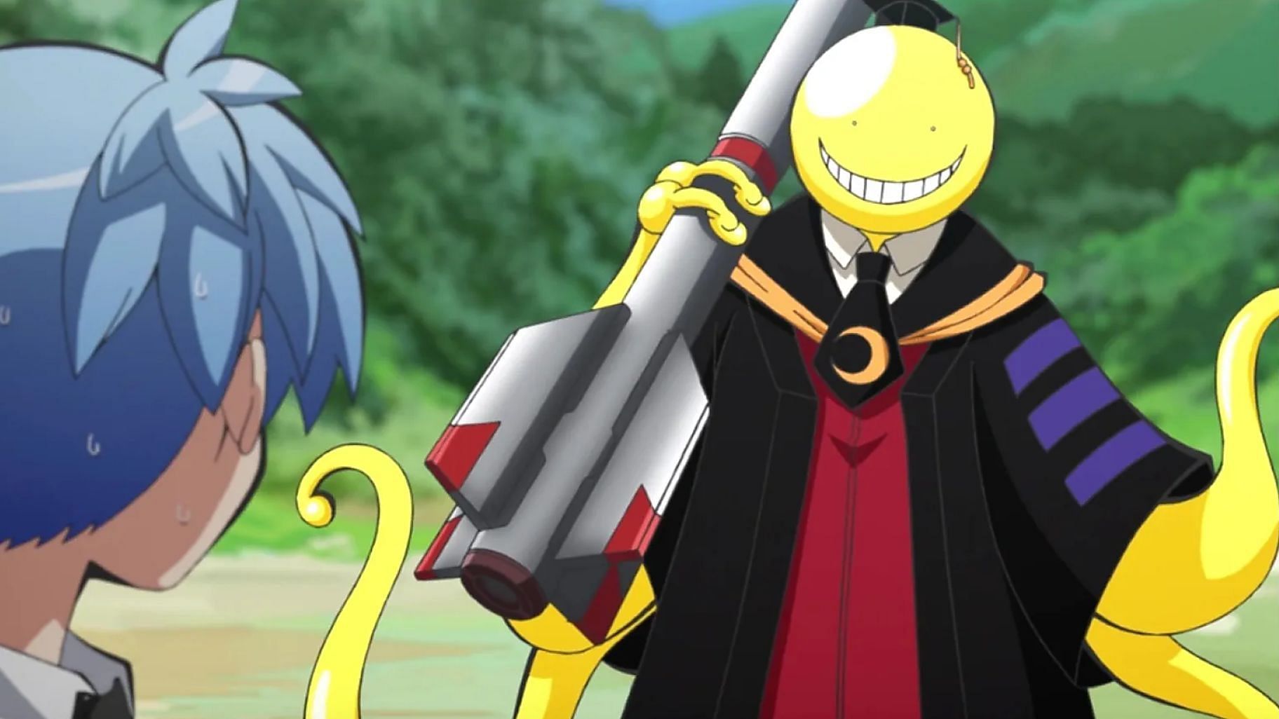 Koro Sensei is a candidate for the strongest anime character title (Image via Lerche)