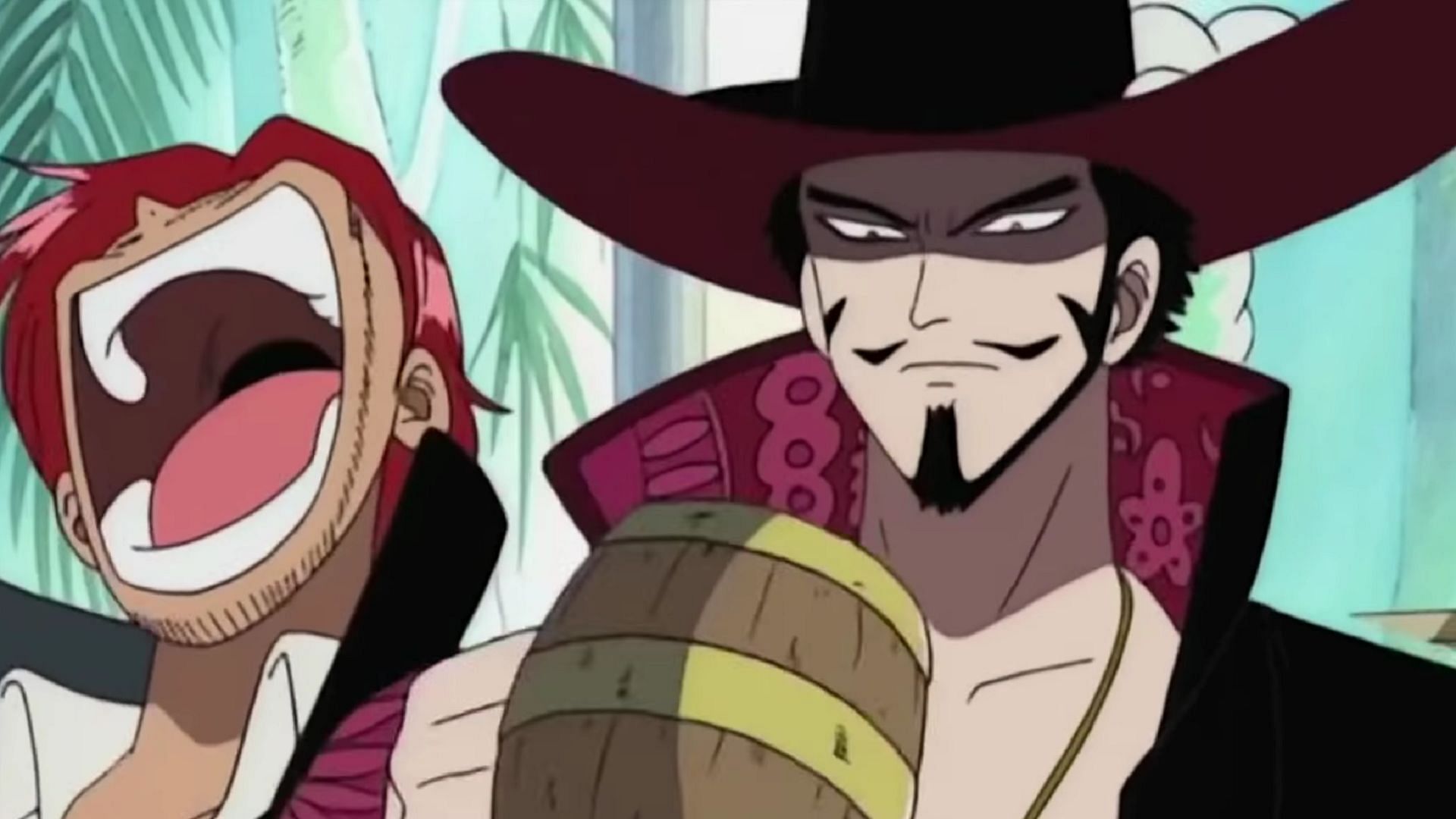 Shanks and Mihawk are frenemies (Image via Toei Animation, One Piece)