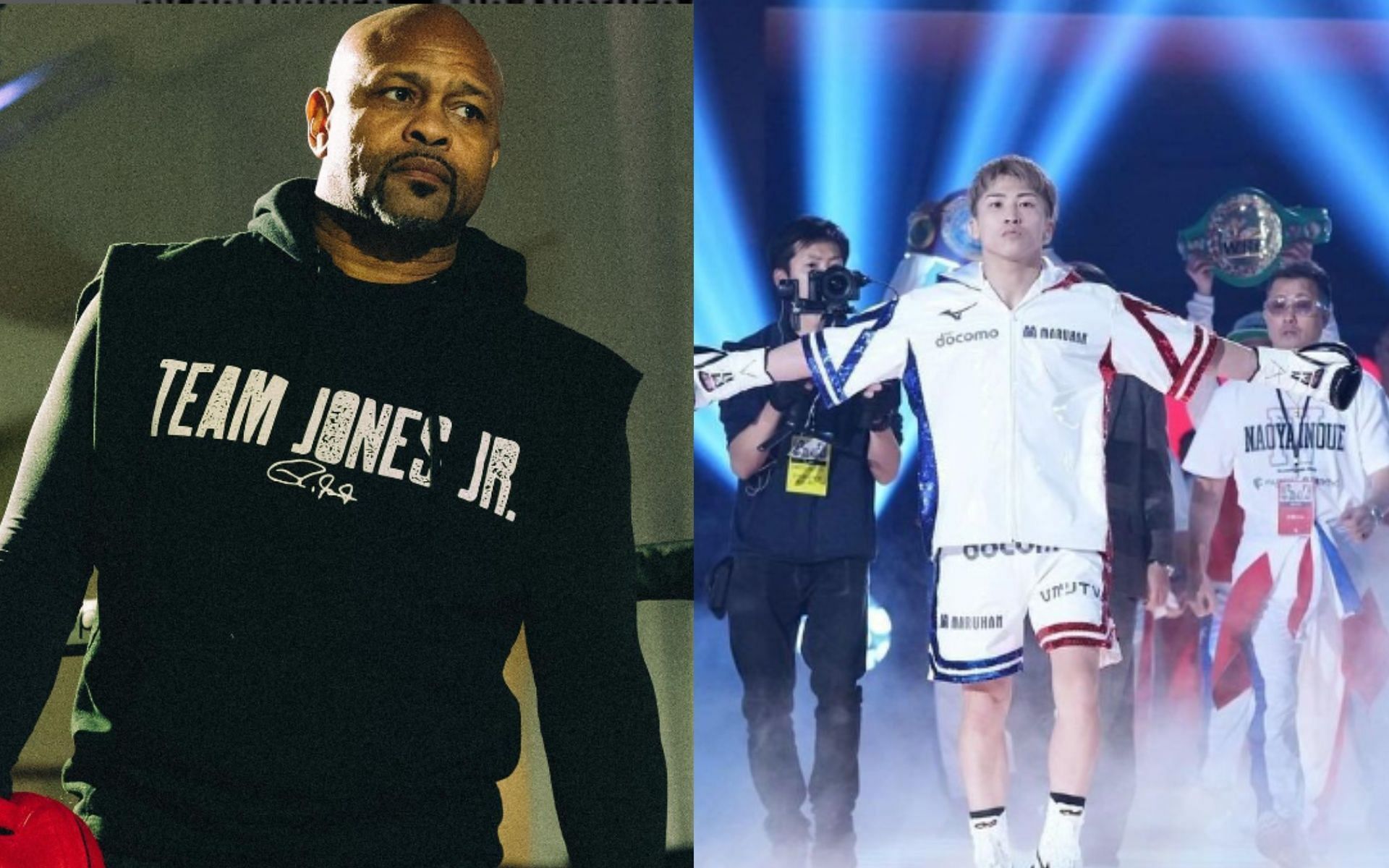 Roy Jones Jr. (L) has some choice words about Naoya Inoue (R) [Images via Inoue