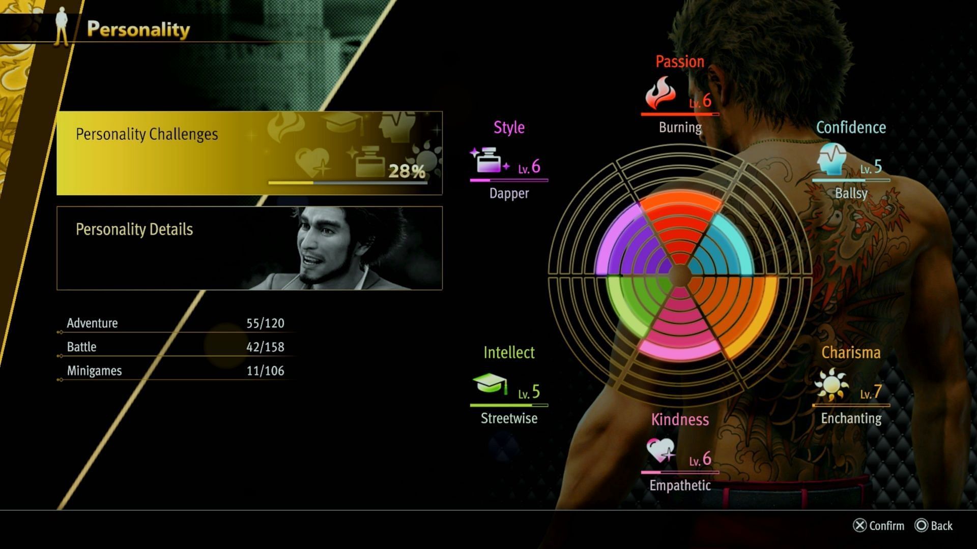 Yakuza: Like A Dragon Personality Stats - how to raise Passion, Confidence,  Charisma, Kindness, Intellect, & Style