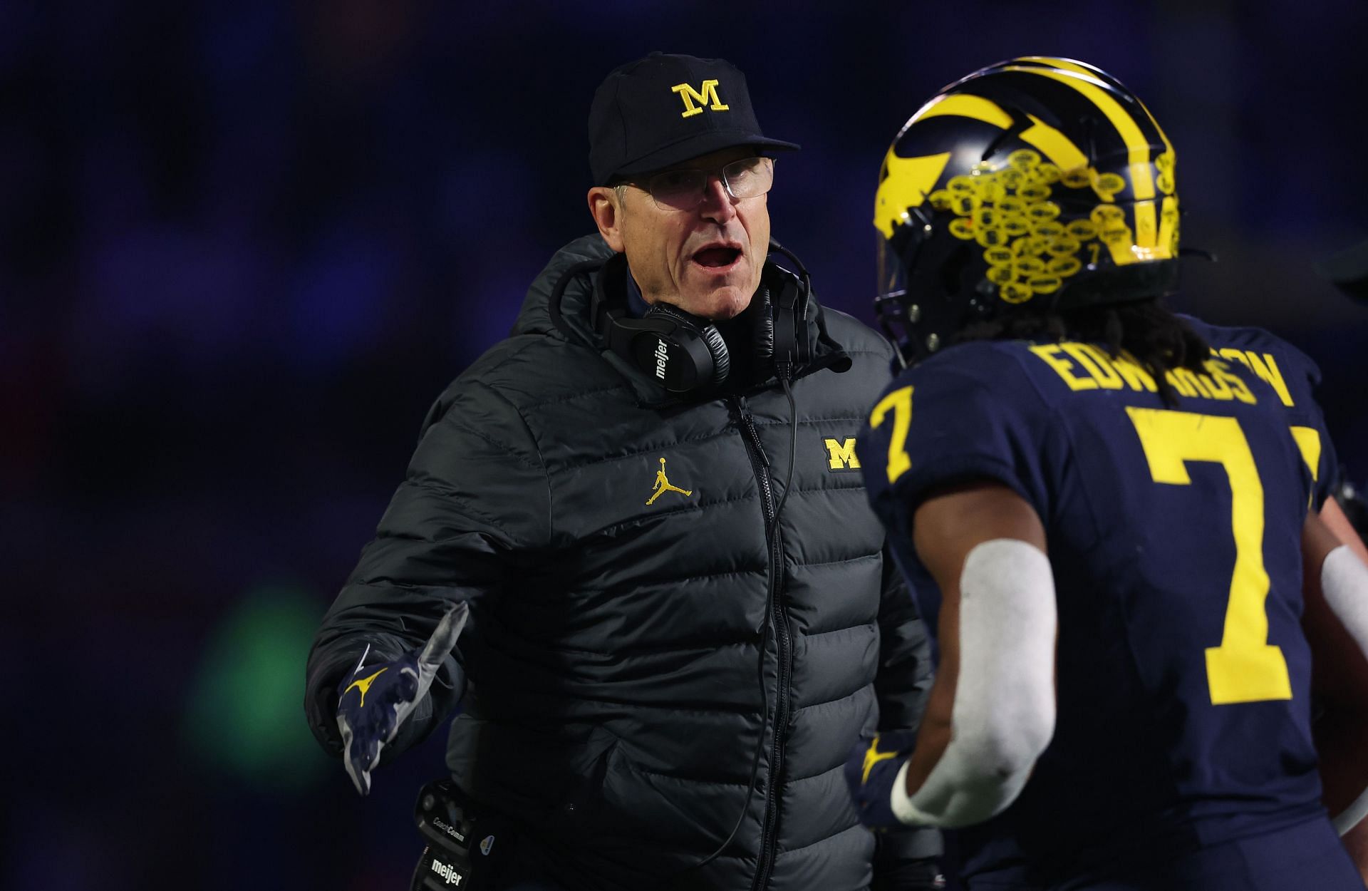 Jim Harbaugh at Purdue v Michigan