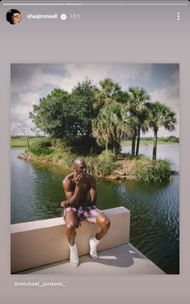 Michael Jordan from Shaqir O'Neal instagram