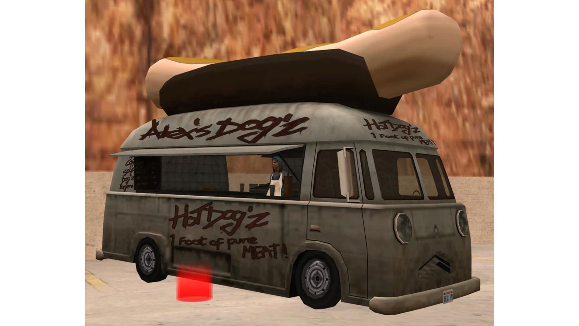 A hotdog van in Grand Theft Auto: San Andreas (Image via GTA Wiki)