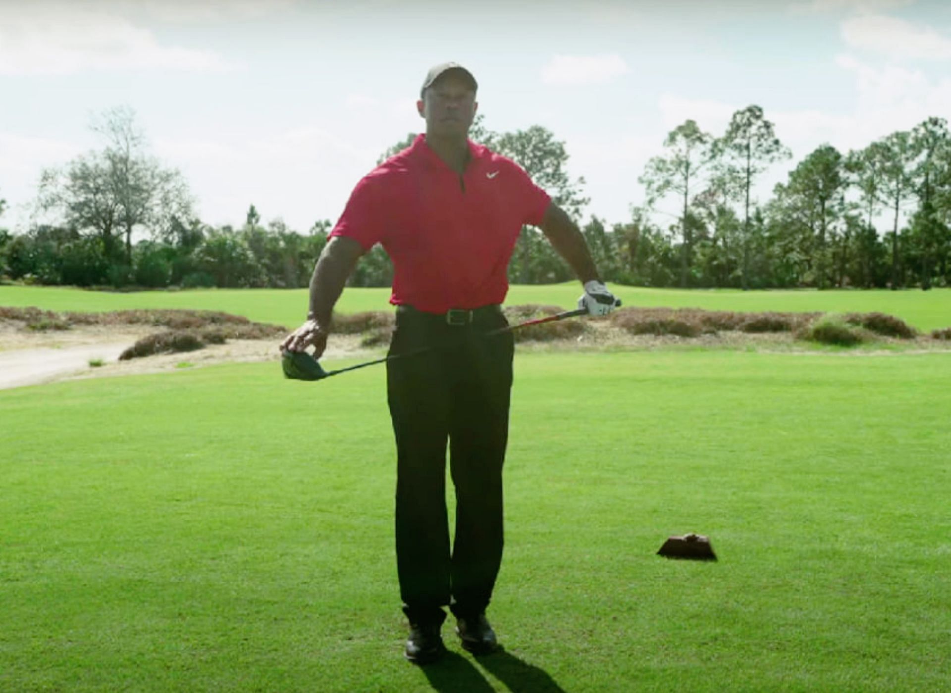 Tiger Woods testing the new TaylorMade Qi10 LS driver (Image via YouTube TaylorMade Golf). 