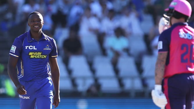 "Thought you were in for another three, four, five sixes" - Kieron Pollard trolls Kagiso Rabada for being expensive in MICT vs PR match in SA20 2024