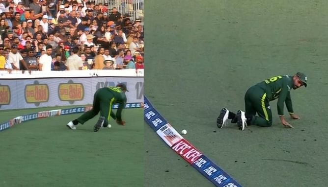 [Watch] Babar Azam's misfield at long-off costs Pakistan during 2nd T20I vs New Zealand in Hamilton