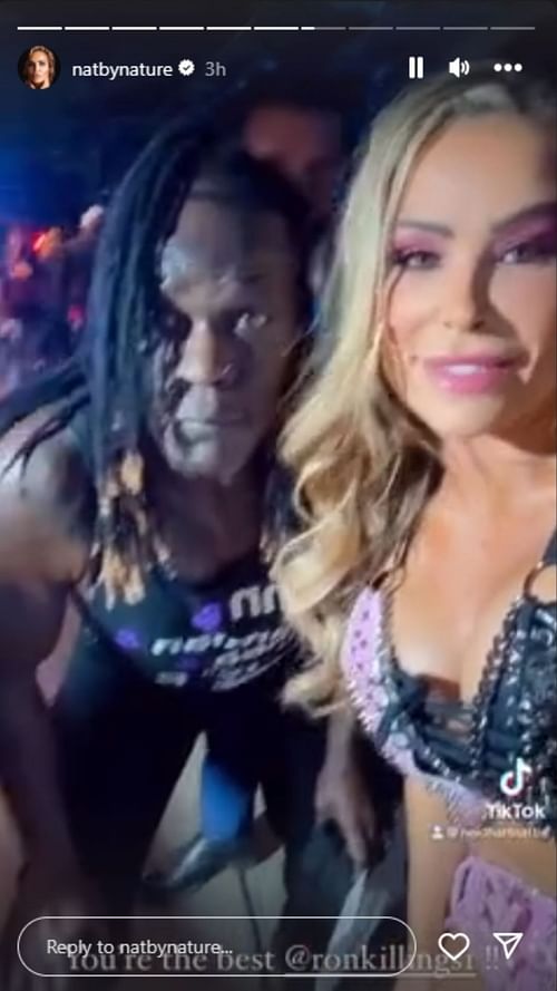 A screenshot of Natalya's Instagram story.