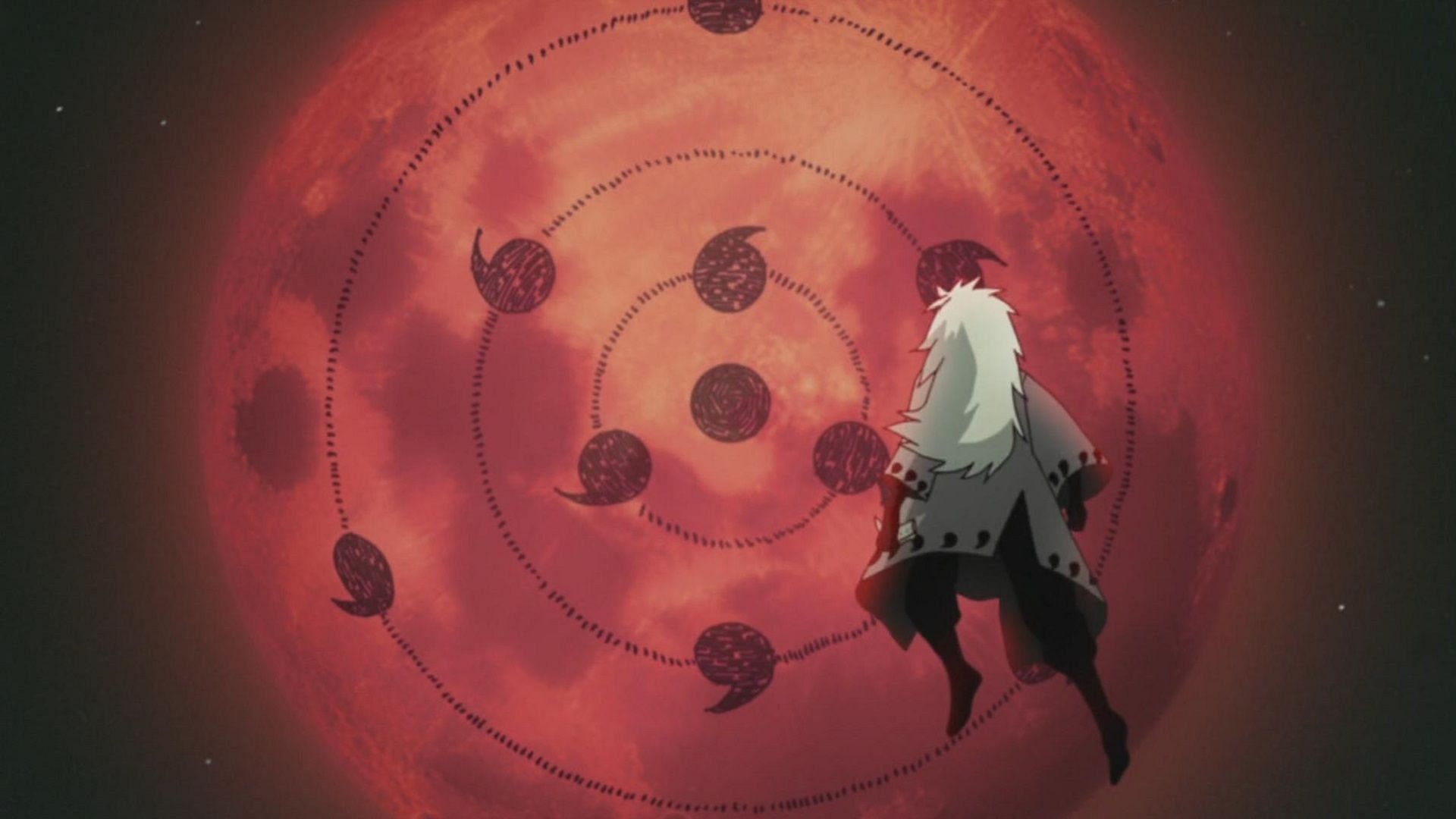 Madara casting the Infinite Tsukuyomi on the Naruto world (Image via Studio Pierrot, Naruto)