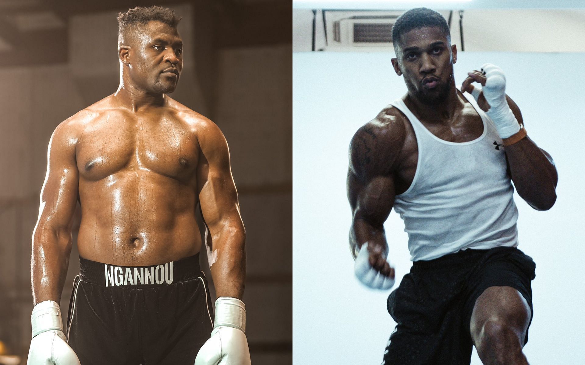 A big heavyweight showdown reportedly added to Anthony Joshua [Right] vs. Francis Ngannou [Left] card [Image courtesy: @francis_ngannou and @anthonyjoshua - X]