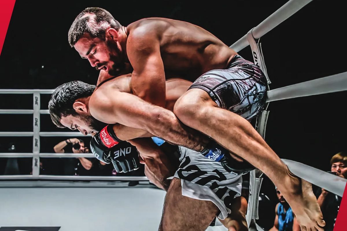 Shamil Gasanov (bottom) vs. Garry Tonon | Photo by ONE Championship