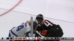 Watch: Bobby McMann's massive hit on Pavel Mintyukov urges Ilya Lyubushkin to chuck knuckles with Leafs forward