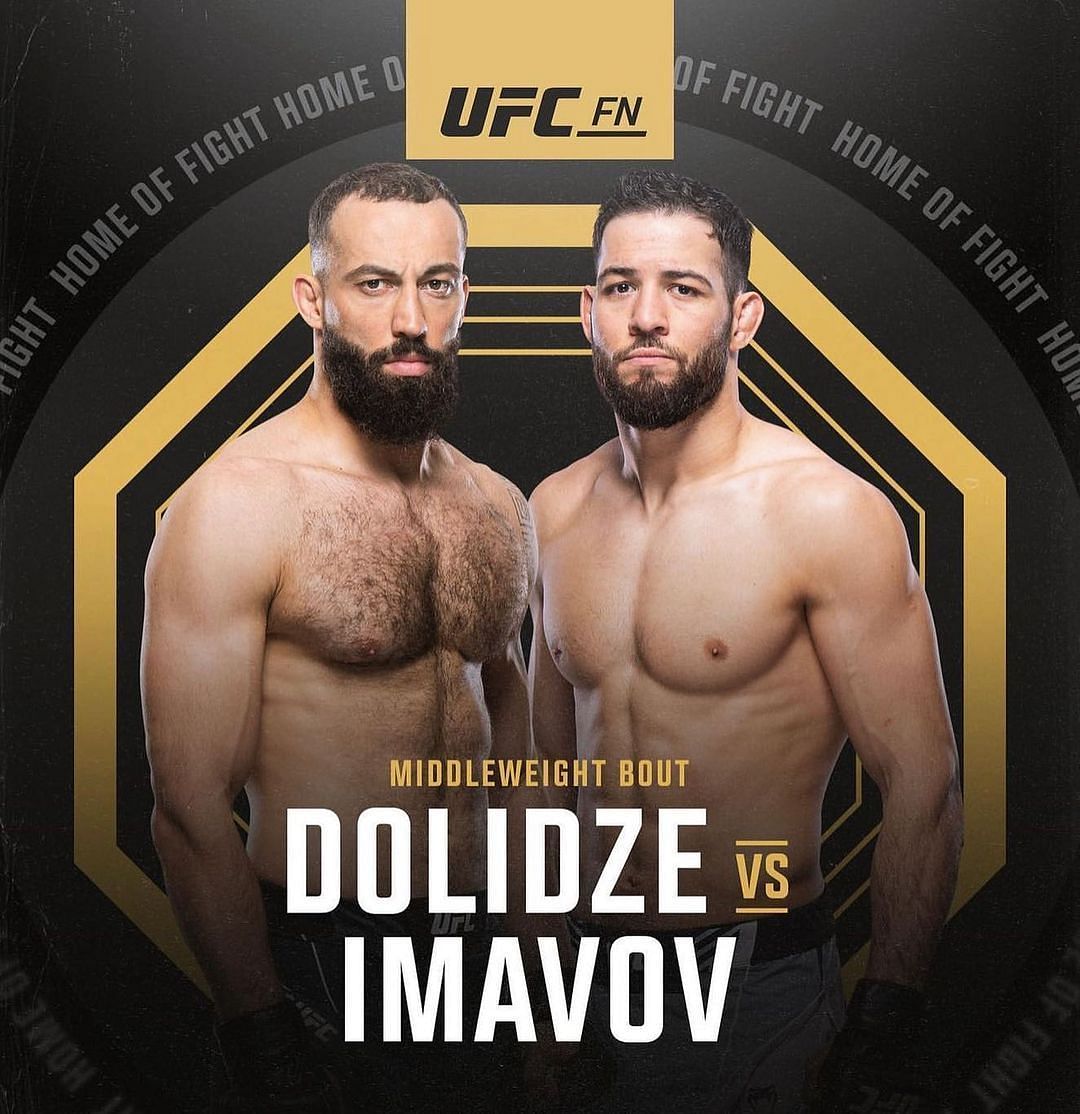 Roman Dolidze (left) will take on Nassourdine Imavov (right) at UFC Vegas 85 [Image courtesy @romandolidze on Instagram]