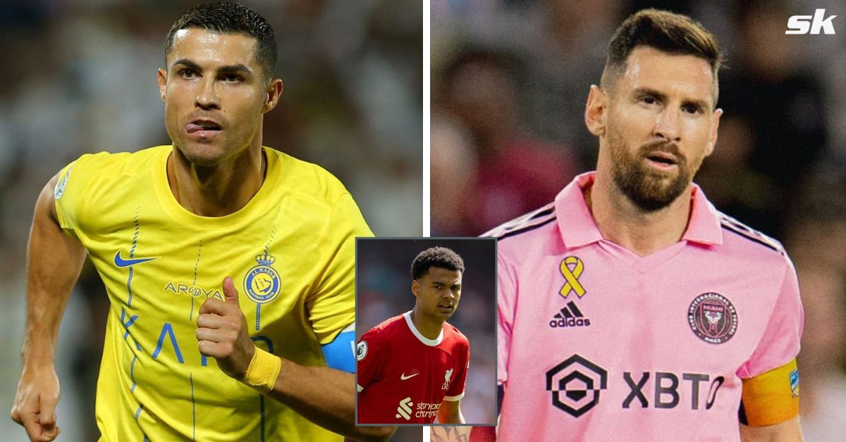 Cristiano Ronaldo, Lionel Messi and Cody Gakpo