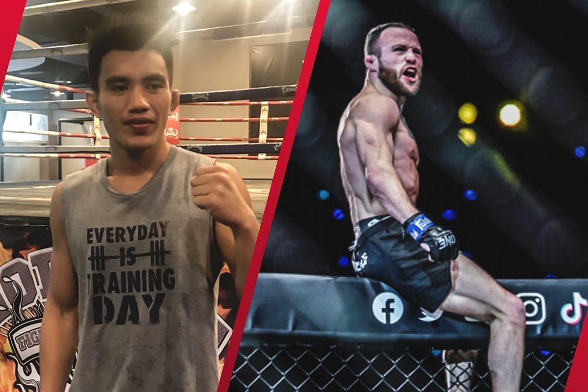 Filipino Joshua Pacio (L) and American champion Jarred Brooks (R) figure in a title rematch in March at ONE 166: Qatar. -- Photo by ONE Championship