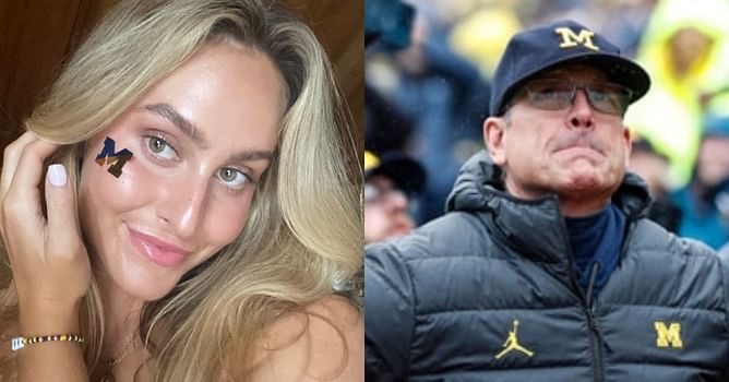 Jim Harbaugh’s daughter expresses excitement for National Championship game with a stunning Michigan themed outfit - “One more sleep”