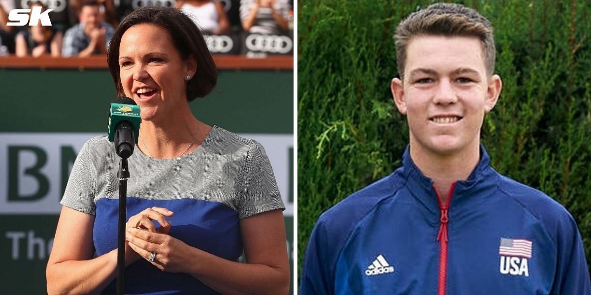 Lindsay Davenport with her son Jagger Leach. (Picture Credits: Getty Images and ITF Twitter)