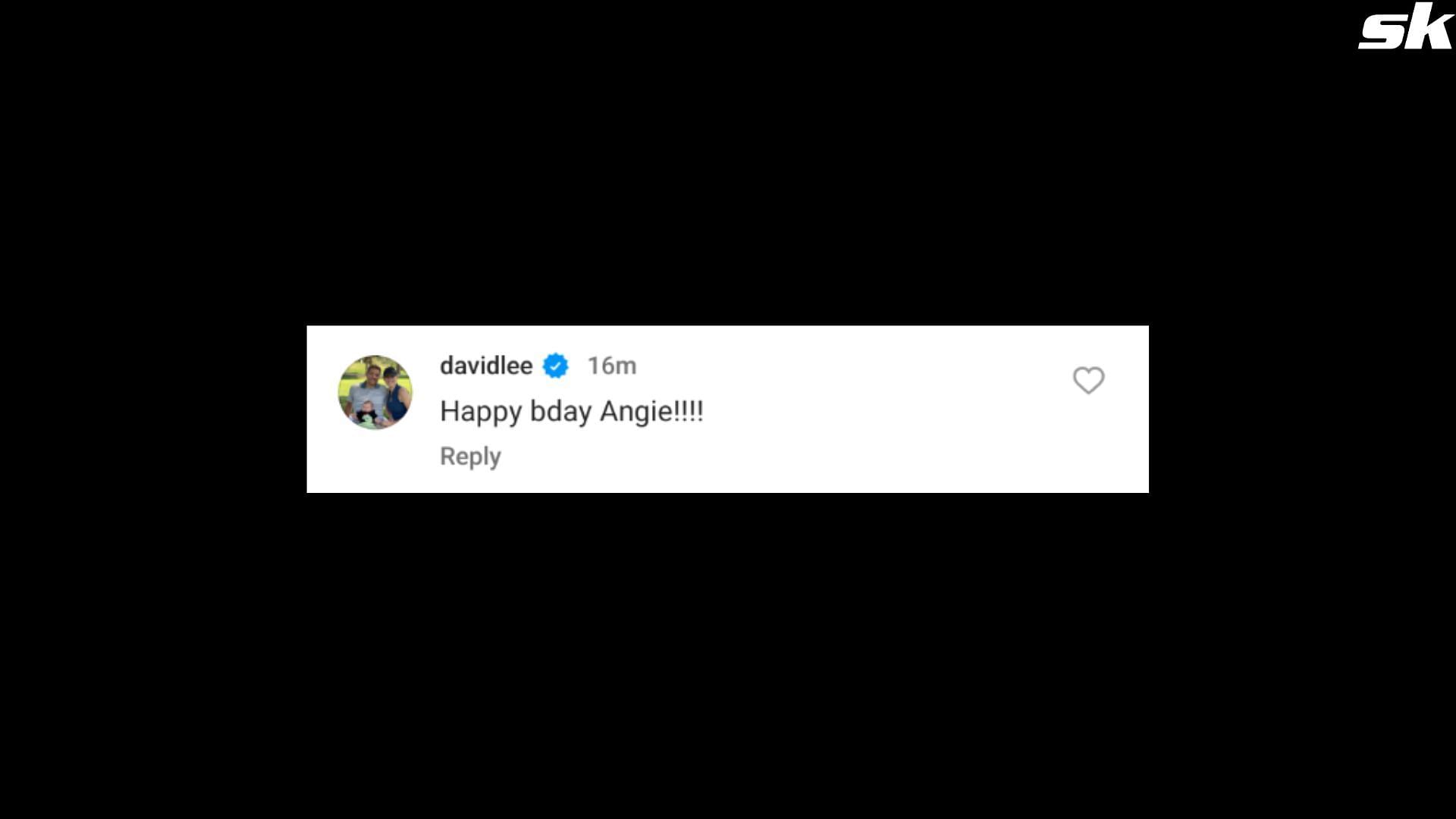 Caroline Wozniacki's husband David Lee extends greetings to Angelique ...