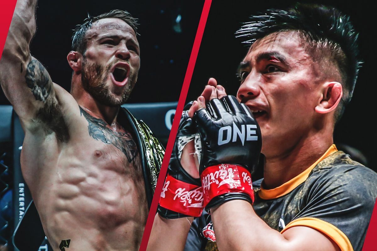ONE strawweight MMA world champion Jarred Brooks (L) promises to be more potent in his rematch with Joshua Pacio (R) at ONE 166: Qatar. -- Photo by ONE Championship