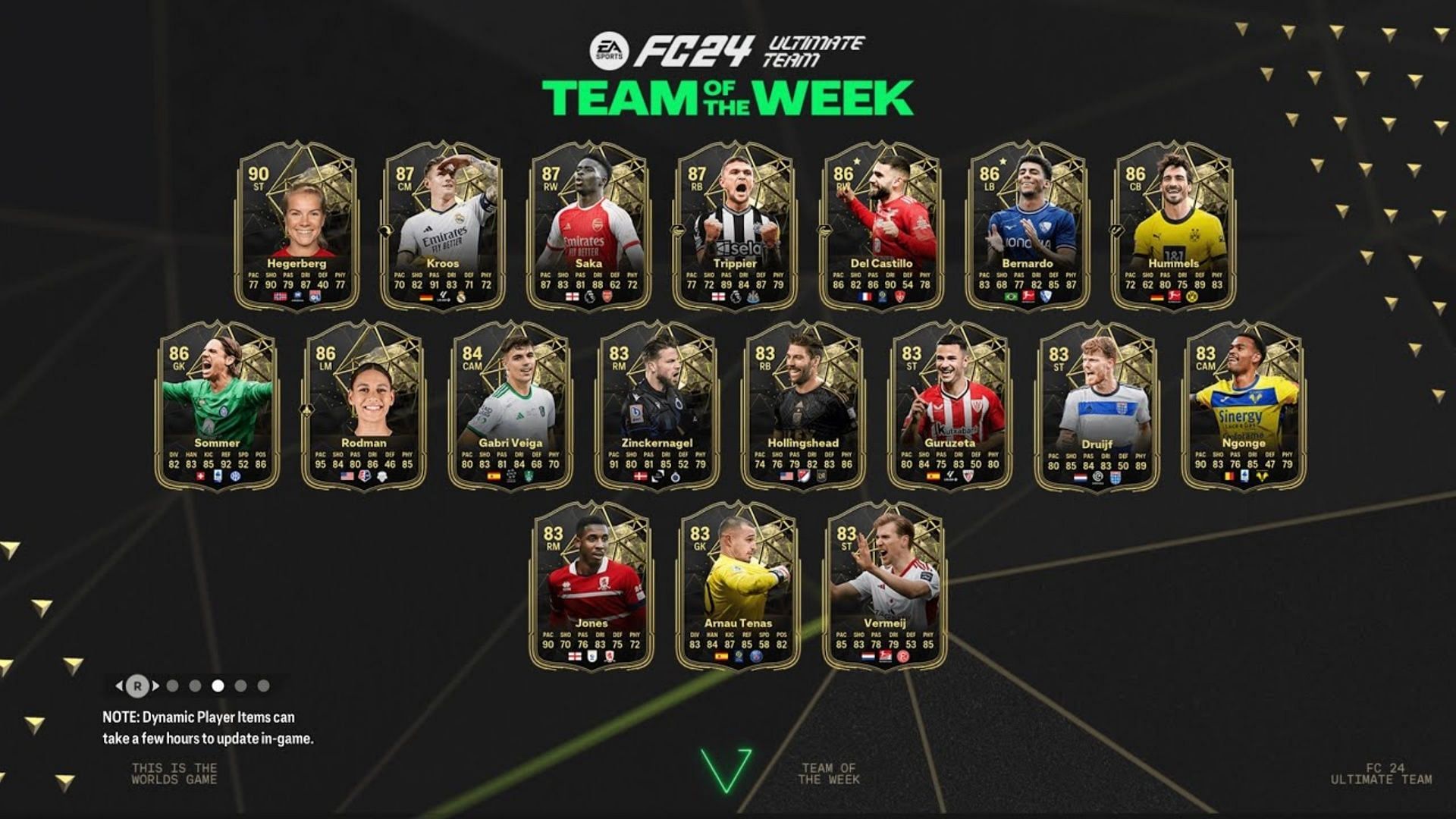The TOTW pick SBC has been temporarily removed from EA FC 24 (Image via EA Sports)