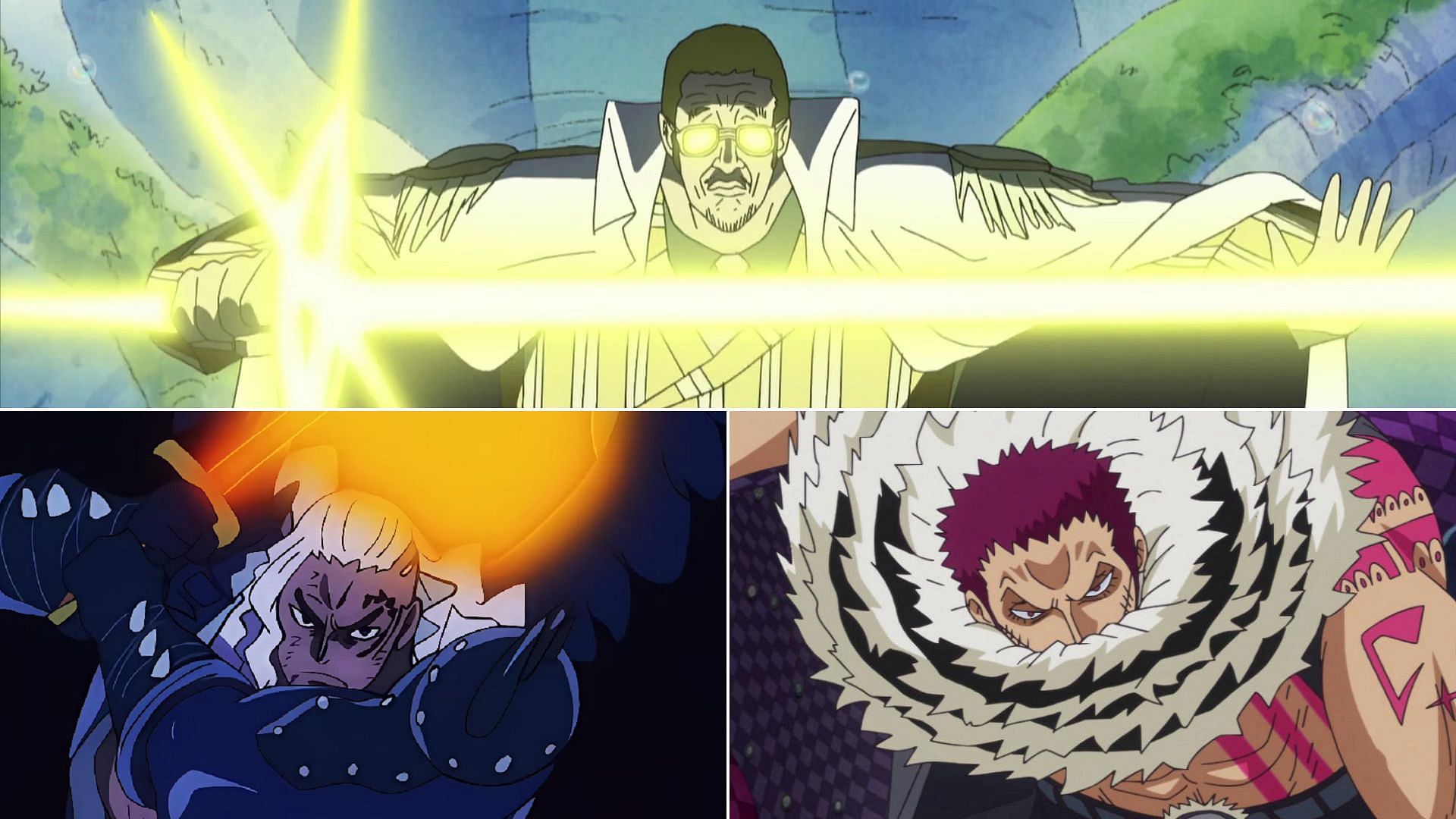 Kizaru, King, and Katakuri (Image via Toei Animation, One Piece)