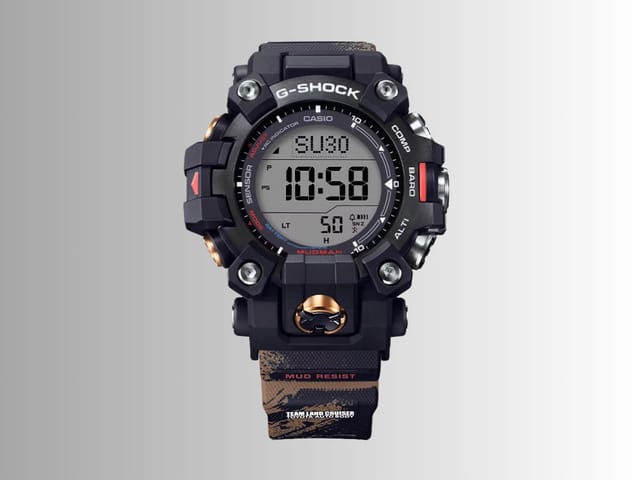 Casio G-SHOCK MUDMAN GW-9500TLC-1JR - Orologio Da Polso Con Radio Solare E Resistente A Fango E Polvere - Edizione Limitata Team Land Cruiser Toyota, Colore Sabbia E Nero