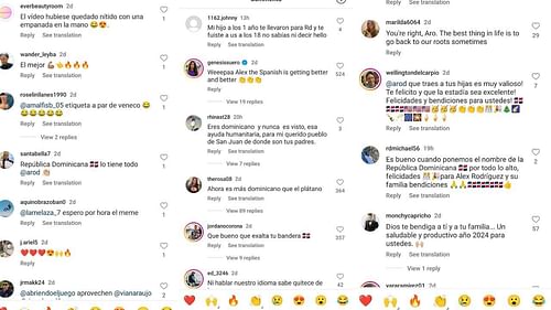 Fan Reactions on Rodriguez's post