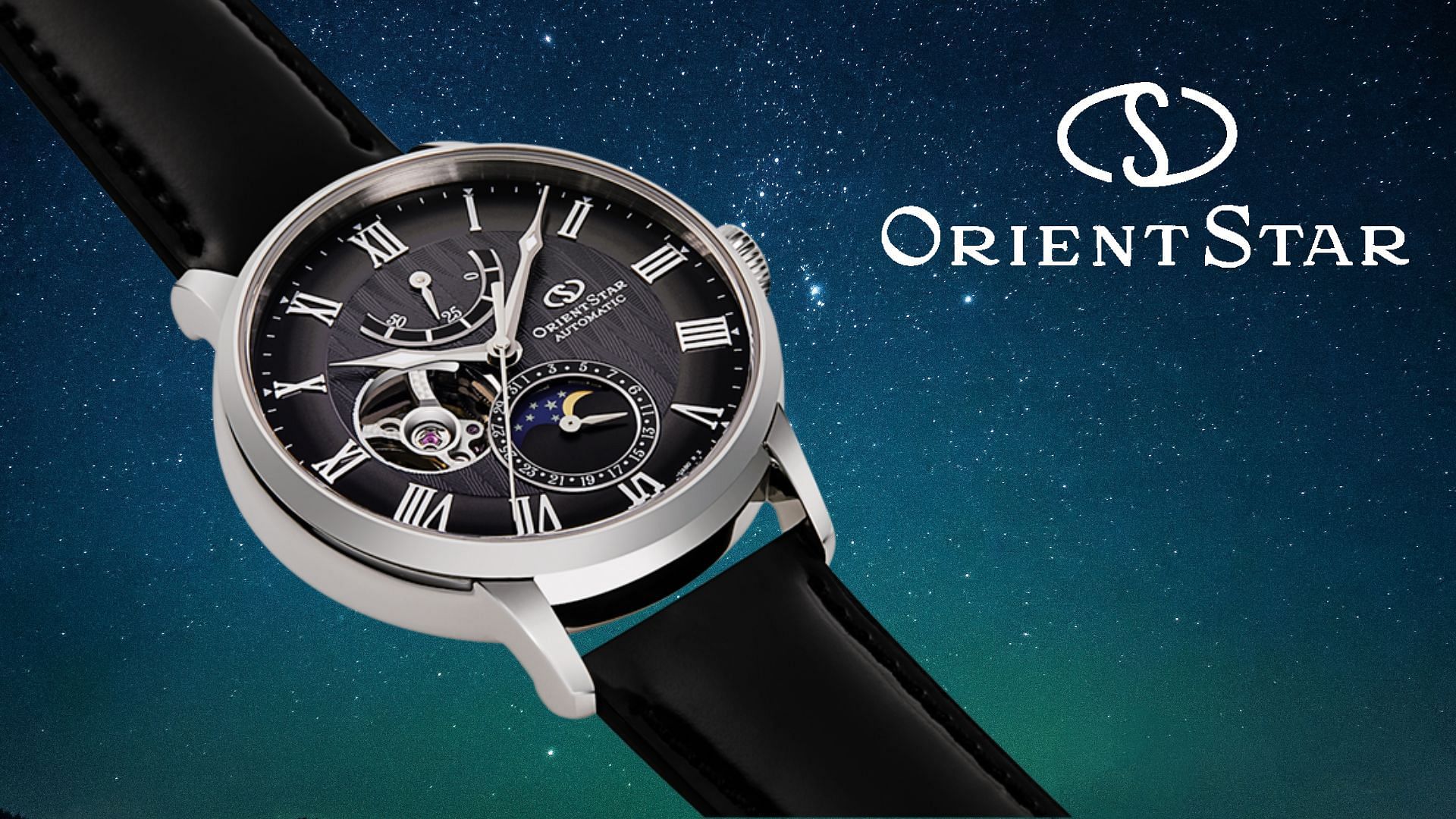 Orient Star Mechanical Moon Phase M45 F7 watch (Image via Orient Star)
