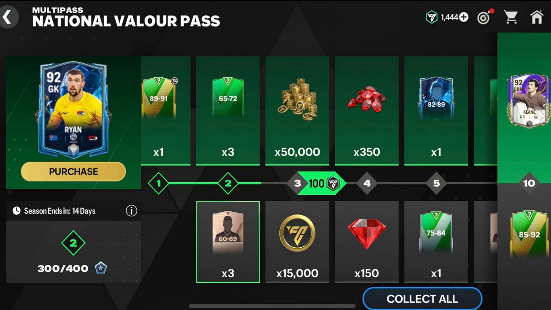 FC Mobile National Valour Pass rewards (Image via EA Sports)