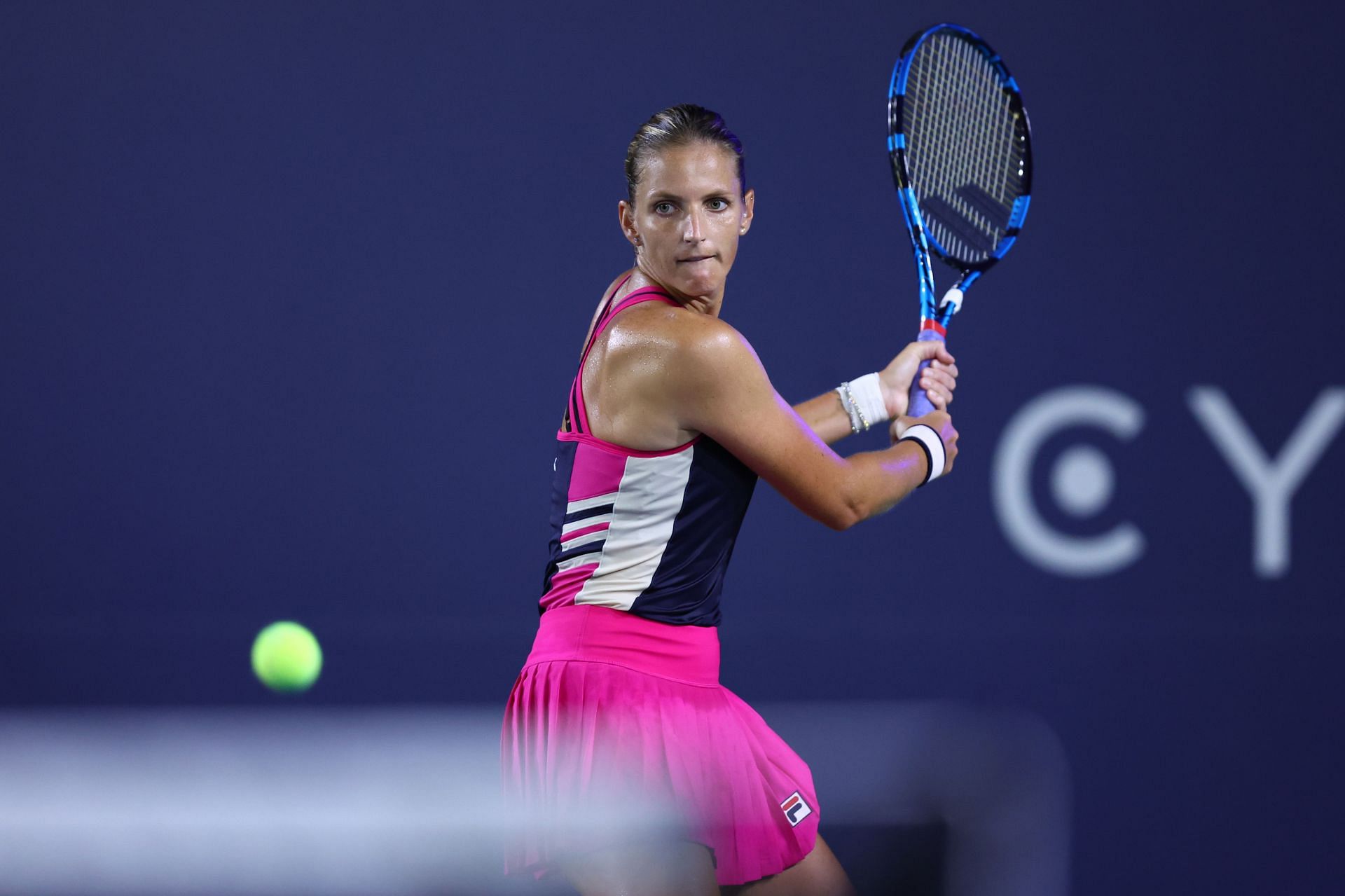 Karolina Pliskova at the 2023 San Diego Open.