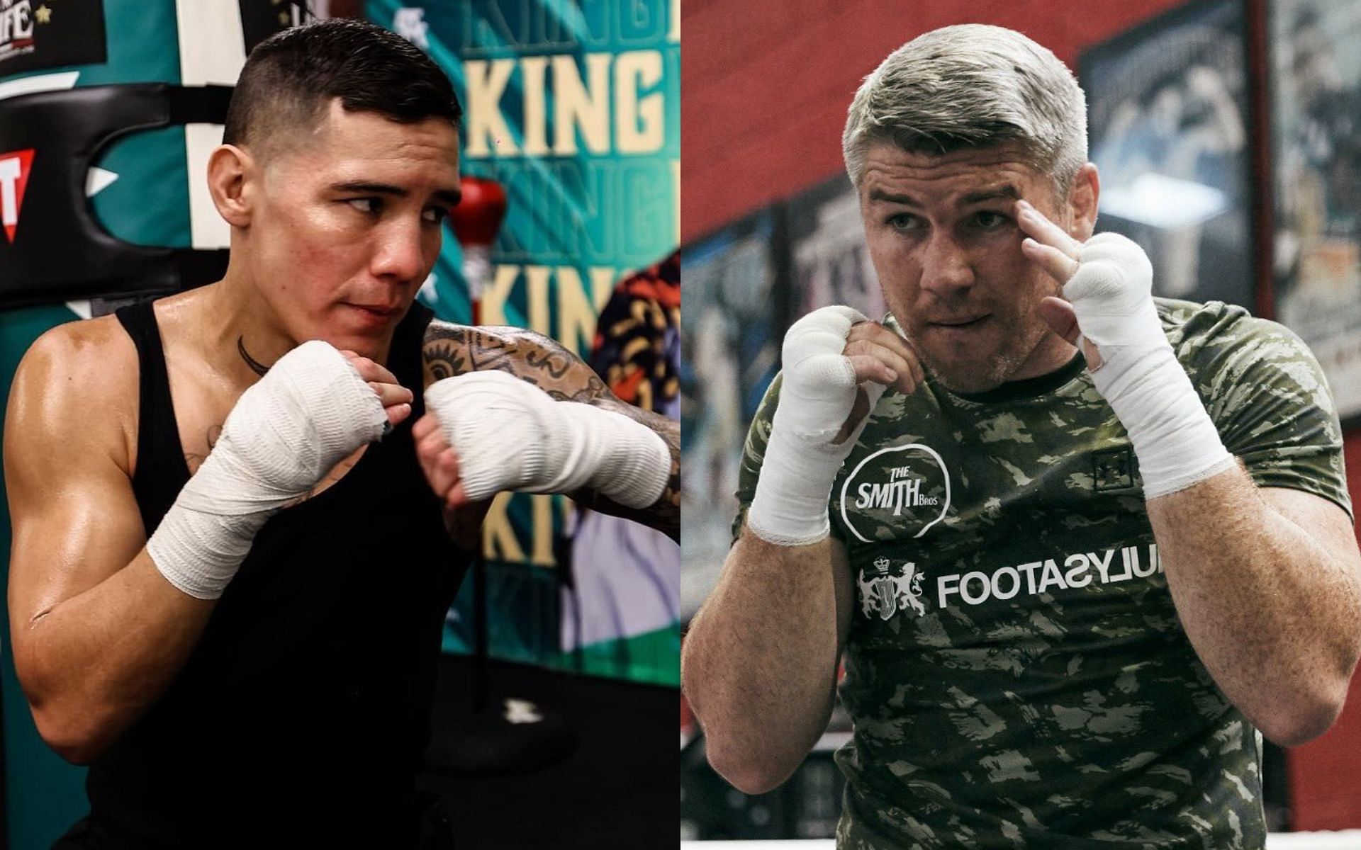 Oscar Valdez [Left] and Liam Smith [Right] set to headline boxing event in Arizona in March [Image courtesy: @oscarvaldez56 , and @LiamBeefySmith - X]