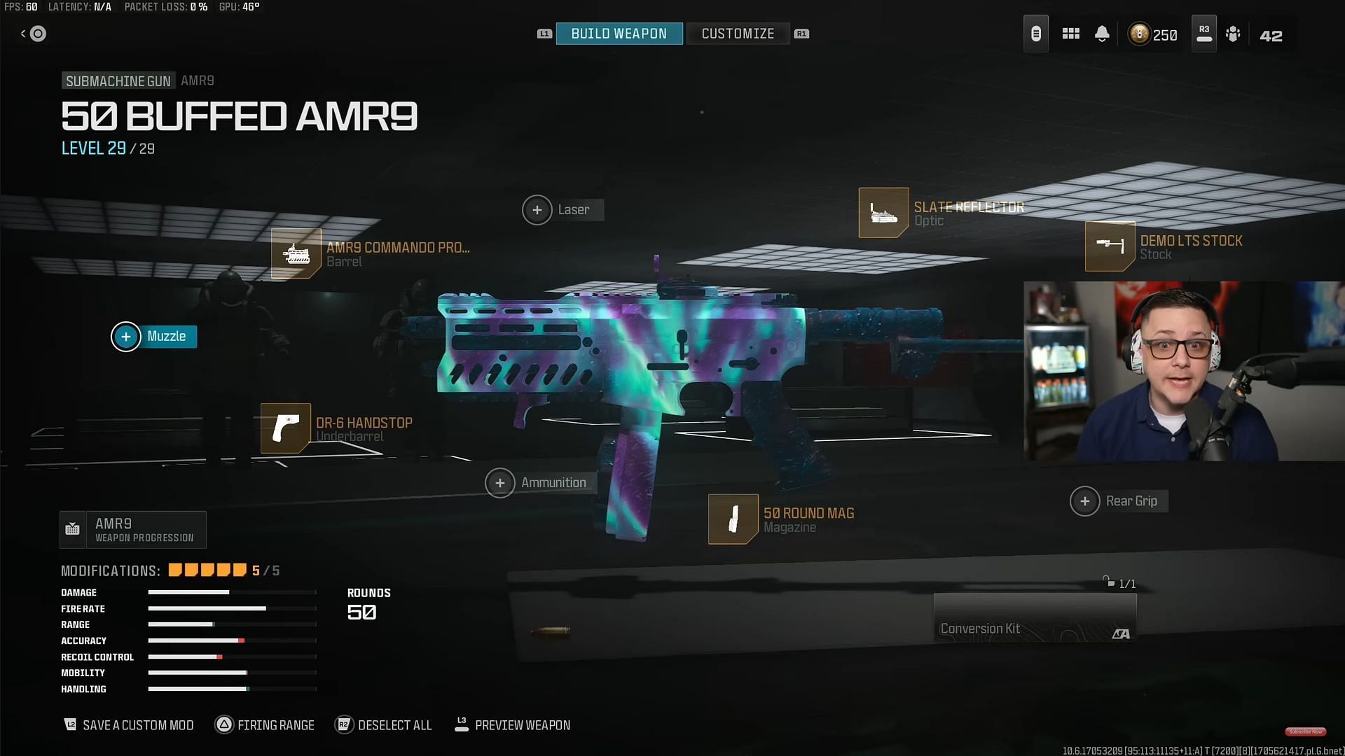 AMR9 loadout (Image via Activision and YouTube/JGOD)