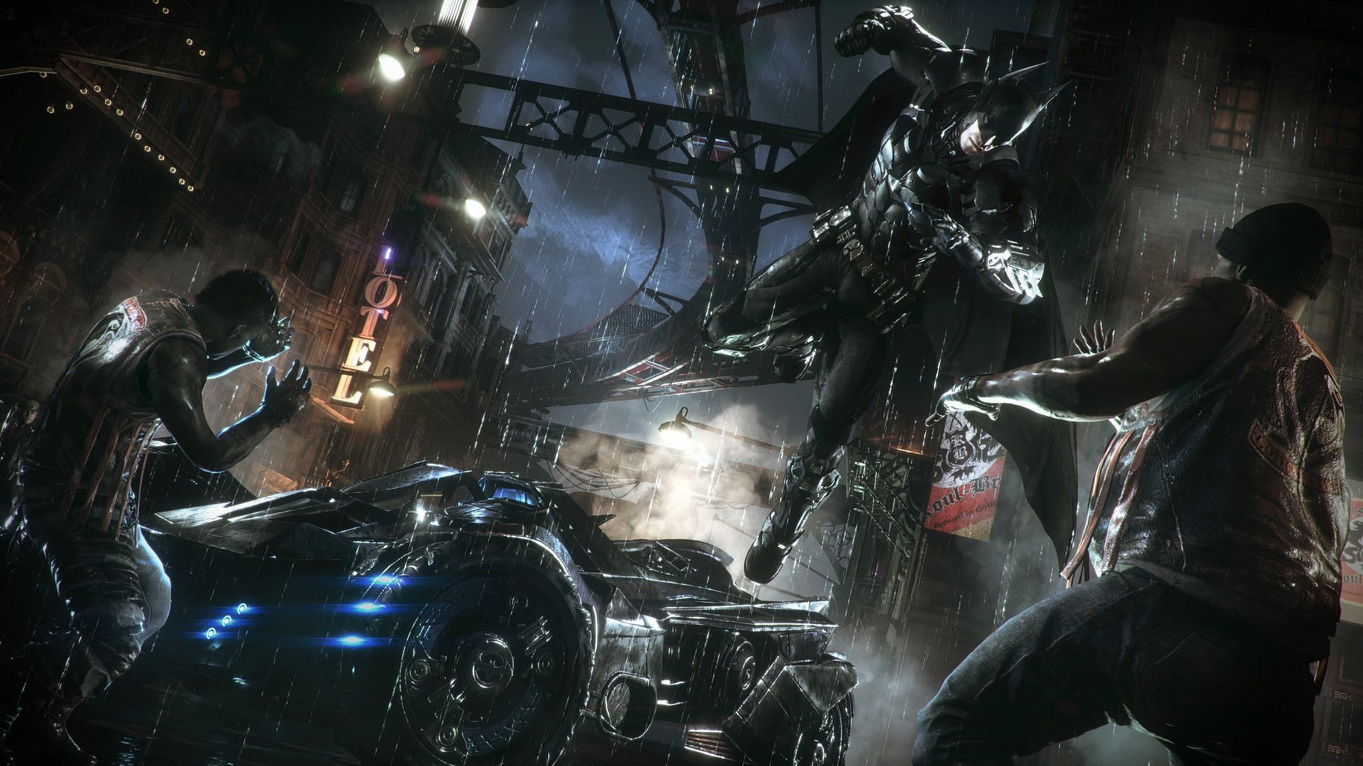 The map of Gotham City in Arkham Knight features many activities players can interact with (Image via Rocksteady Studios/Steam)