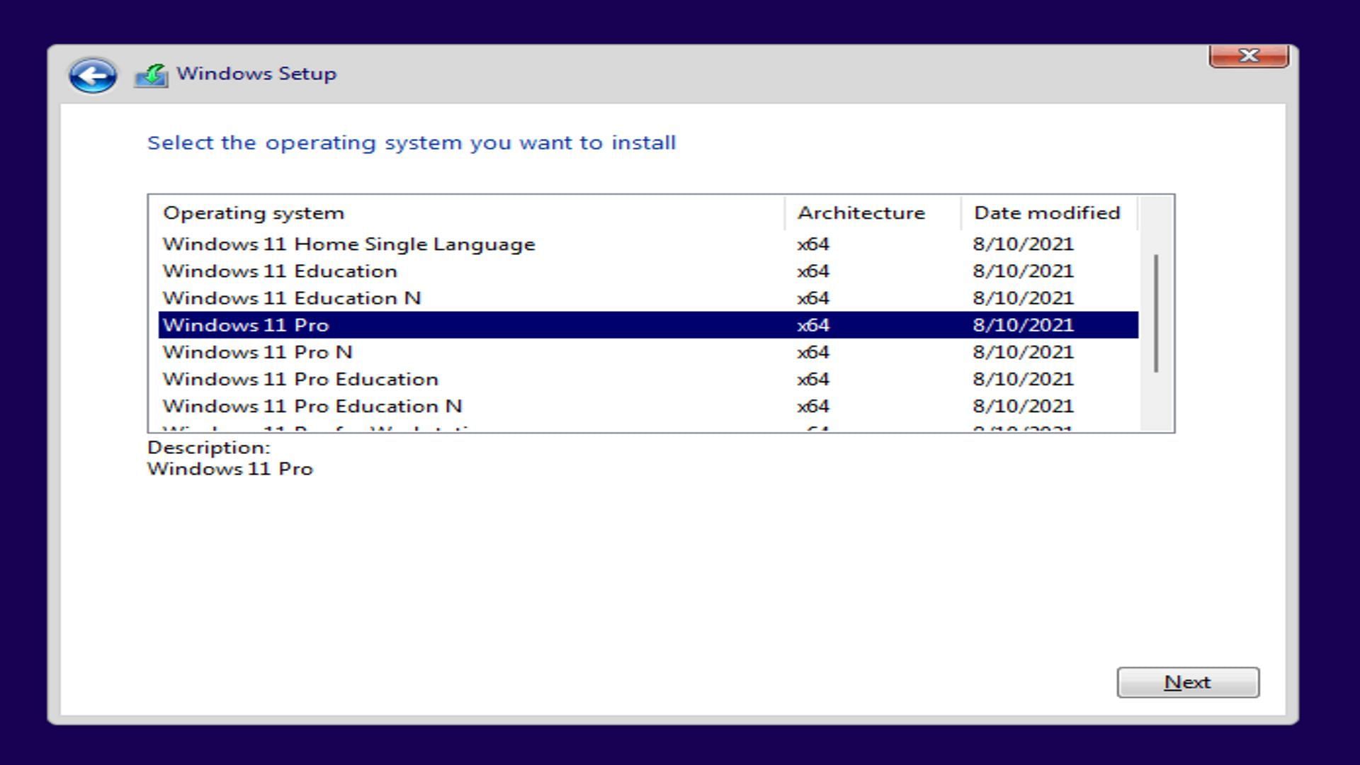 Choose the right product edition (Image via Microsoft)