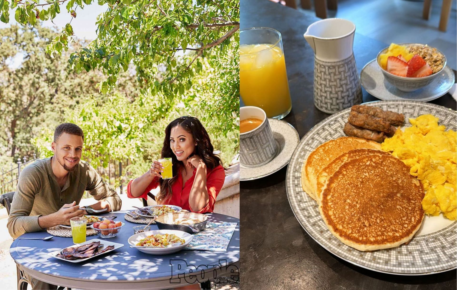 Ayesha Curry shows what she feeds Steph for breakfast before a basketball game
