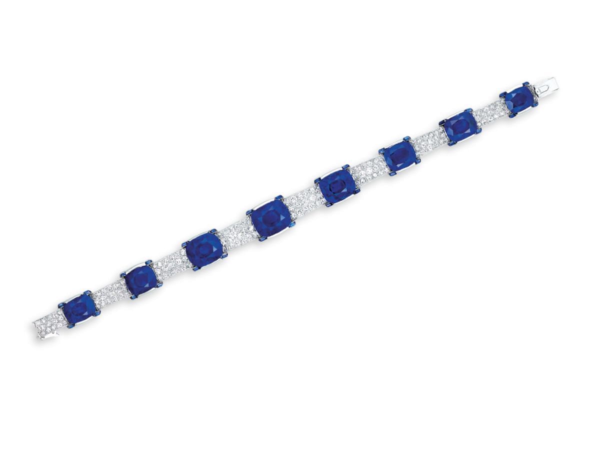 Exceptional Art Deco Sapphire and Diamond bracelet (Image via Christie&rsquo;s)