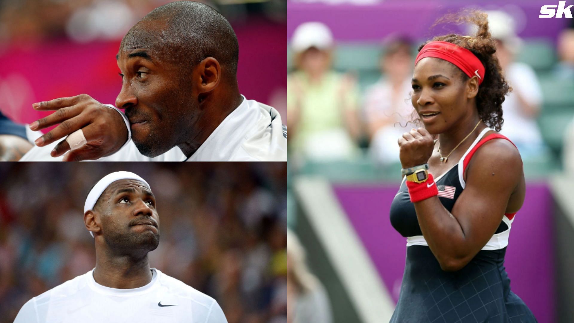 Serena Williams, Kobe Bryant, and LeBron James at the 2012 London Olympics