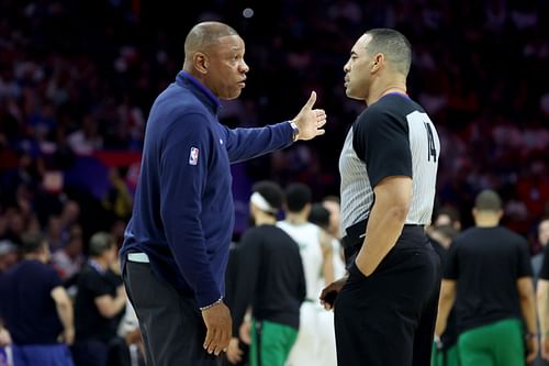 Doc Rivers while complaining to the referees