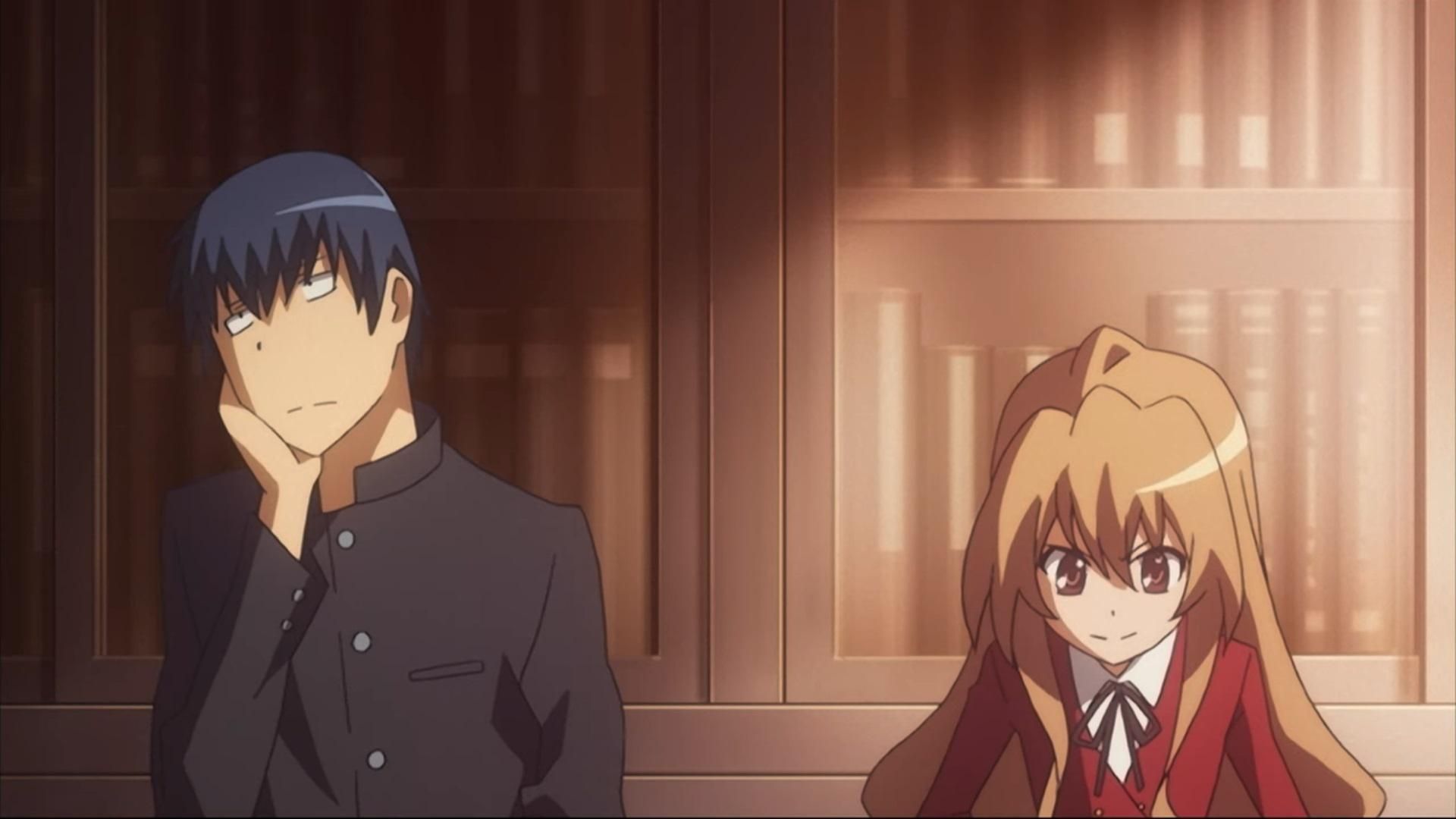 Yuri and Ryūji as seen in Toradora! (Image via J.C.Staff)