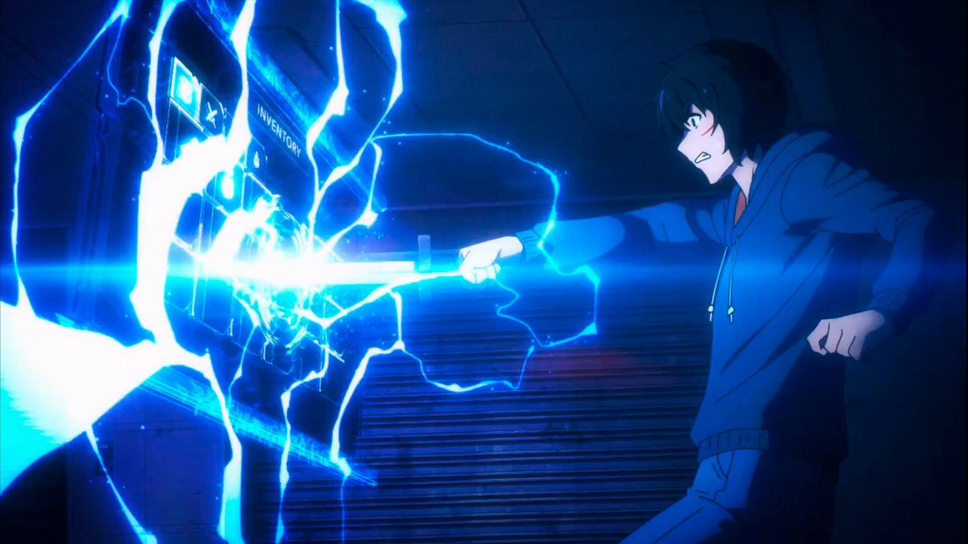 Jin-Woo summoning a sword (Image via A-1 Pictures)