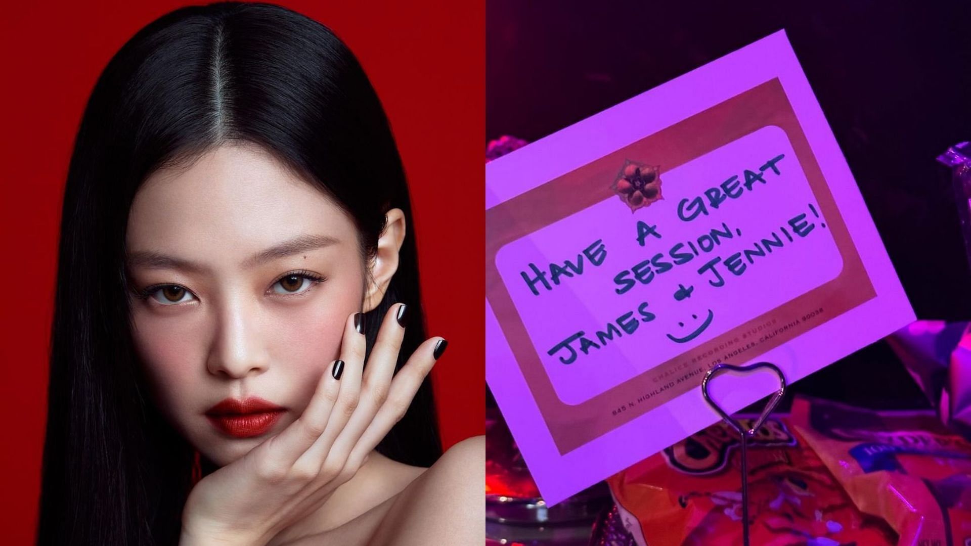Jennie reportedly starts shooting for her debut solo album (Images via Twitter/blackpinkbabo)