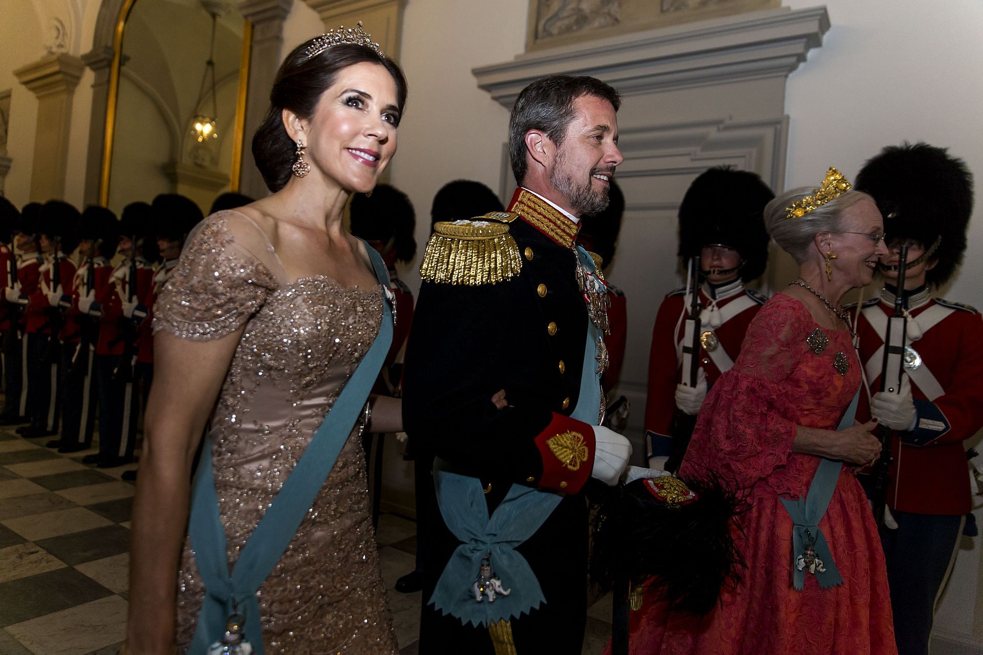 Crown Prince Frederik of Denmark Holds Gala Banquet At Christiansborg Palace