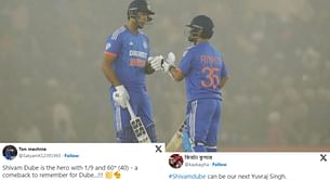 “A comeback to remember” – Fans react to Shivam Dube’s 60* off 40 balls in IND vs AFG 1st T20I