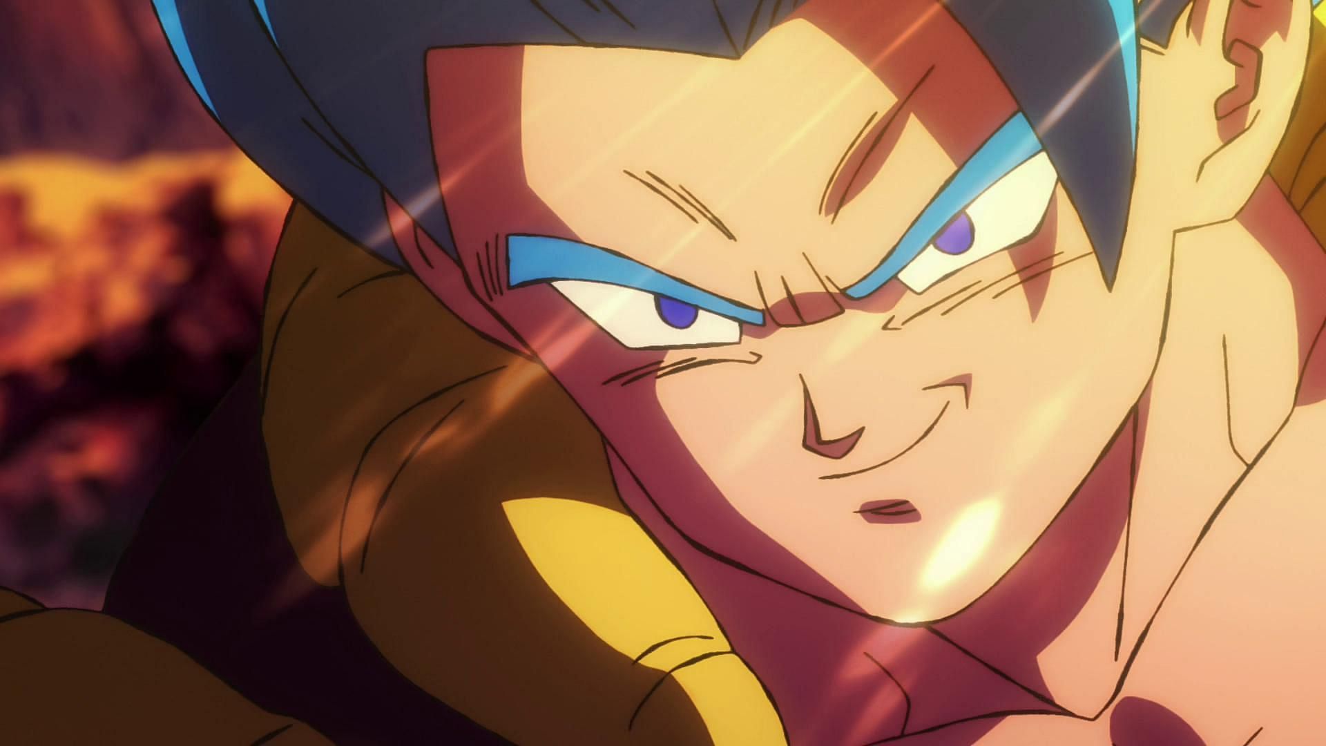 Gogeta smiling as shown in the anime (Image via Toei Animation)