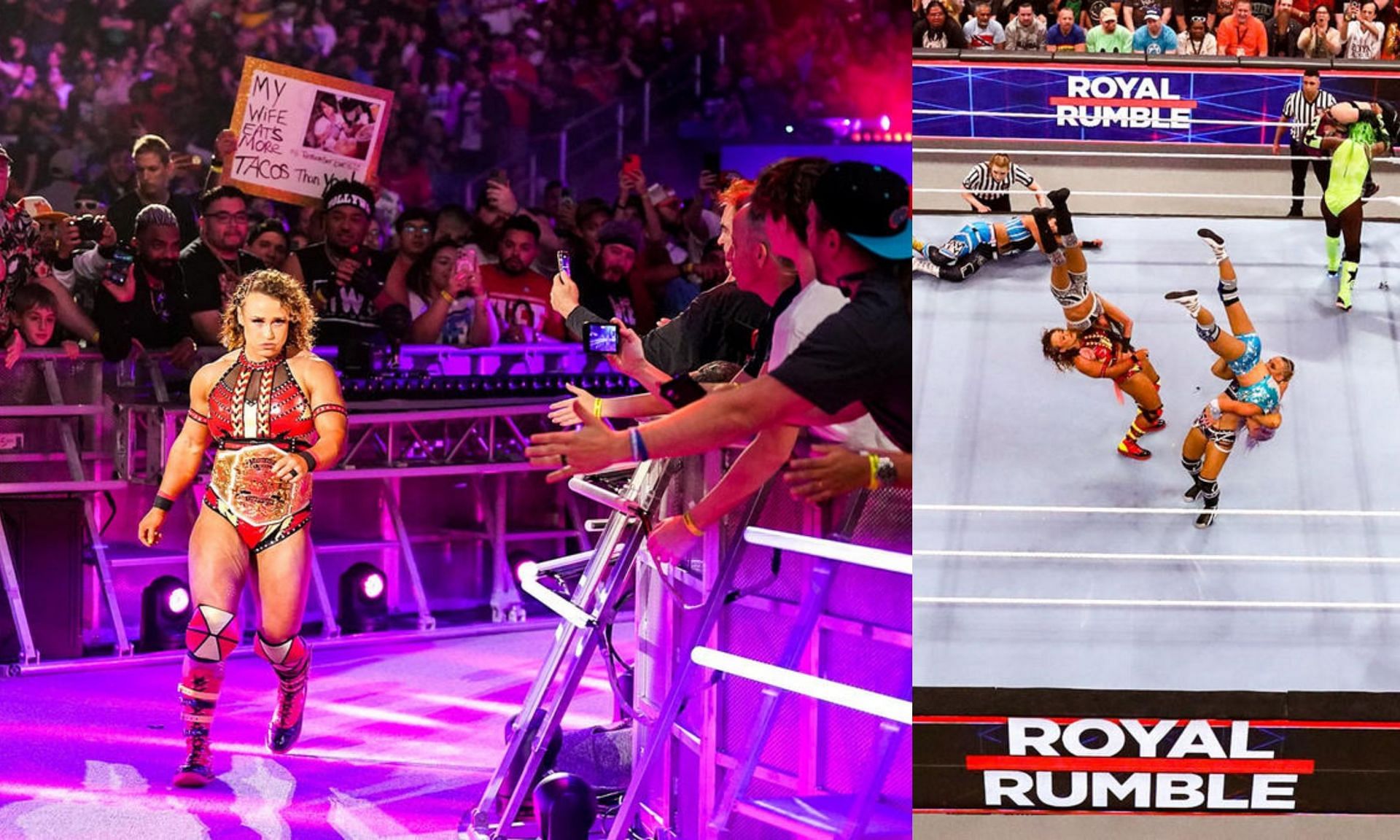 WWE Royal Rumble में अन्य कंपनी की विमेंस चैंपियन ने की धमाकेदार एंट्री 