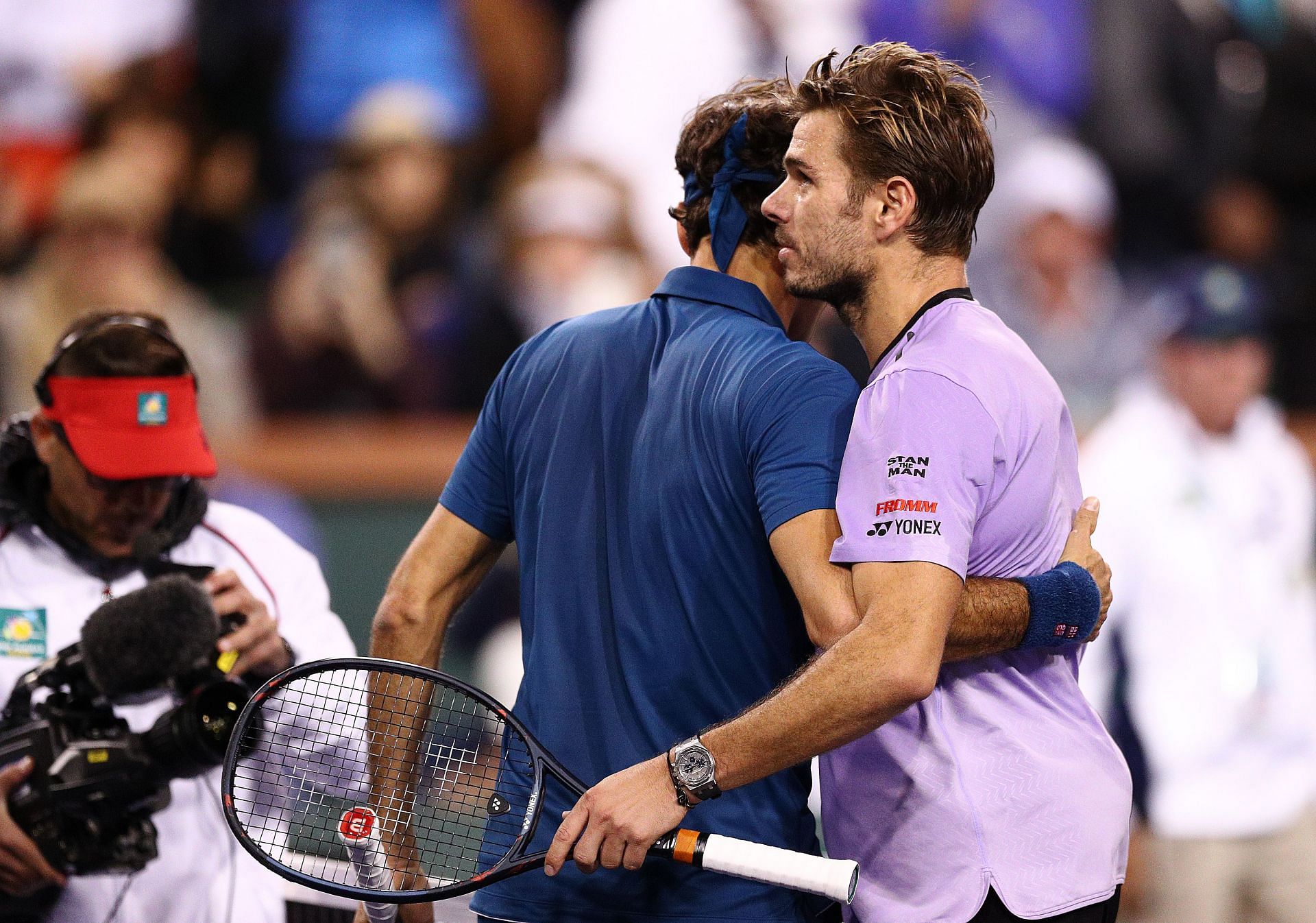 Roger Federer and Stan Wawrinka pictured at the 2019 BNP Paribas Open
