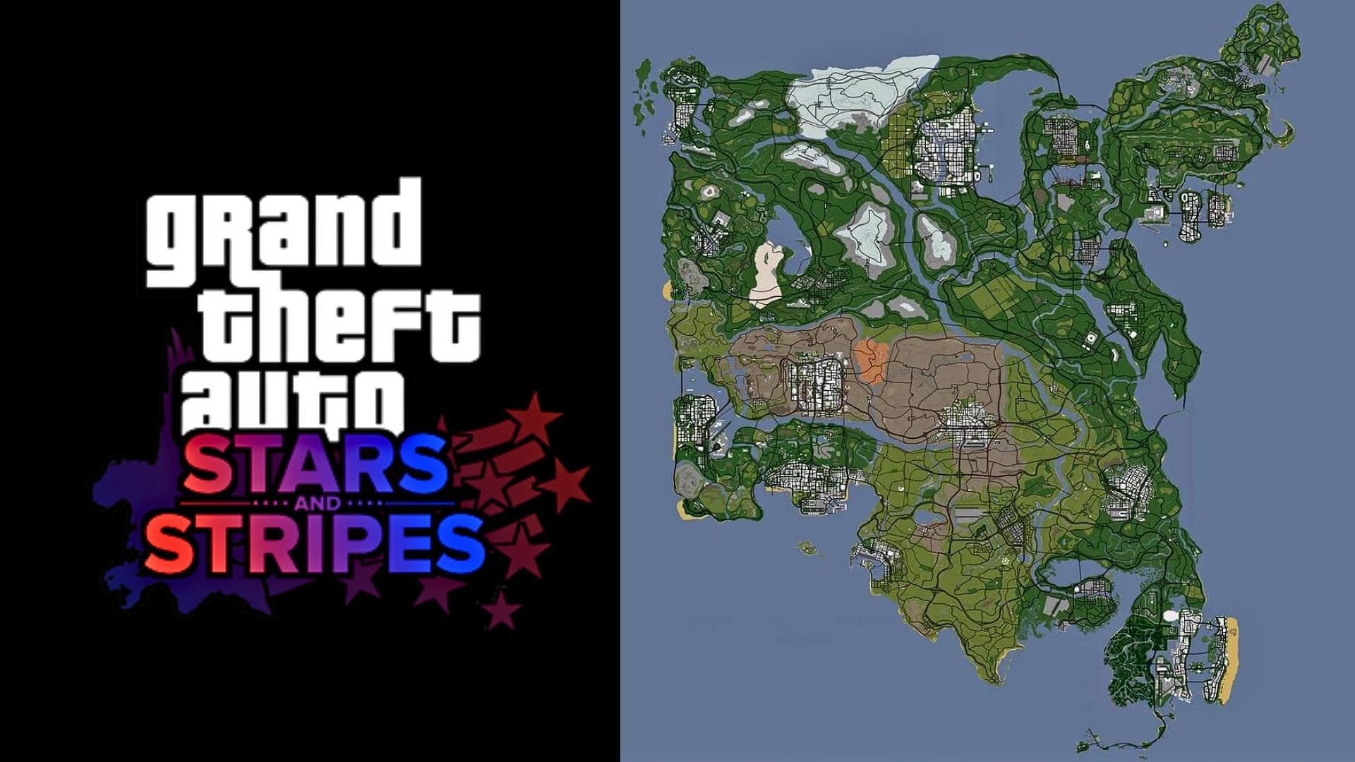 GTA Stars and Stripes is an in-development GTA San Andreas mod (Images via Reddit: u/ignmadhav2609, gtastarsandstripes.miraheze.org)